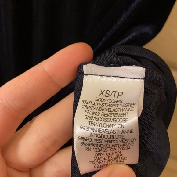 NWT Lord and Taylor Design Lab blue velvet winter party dress - Picture 6 of 8